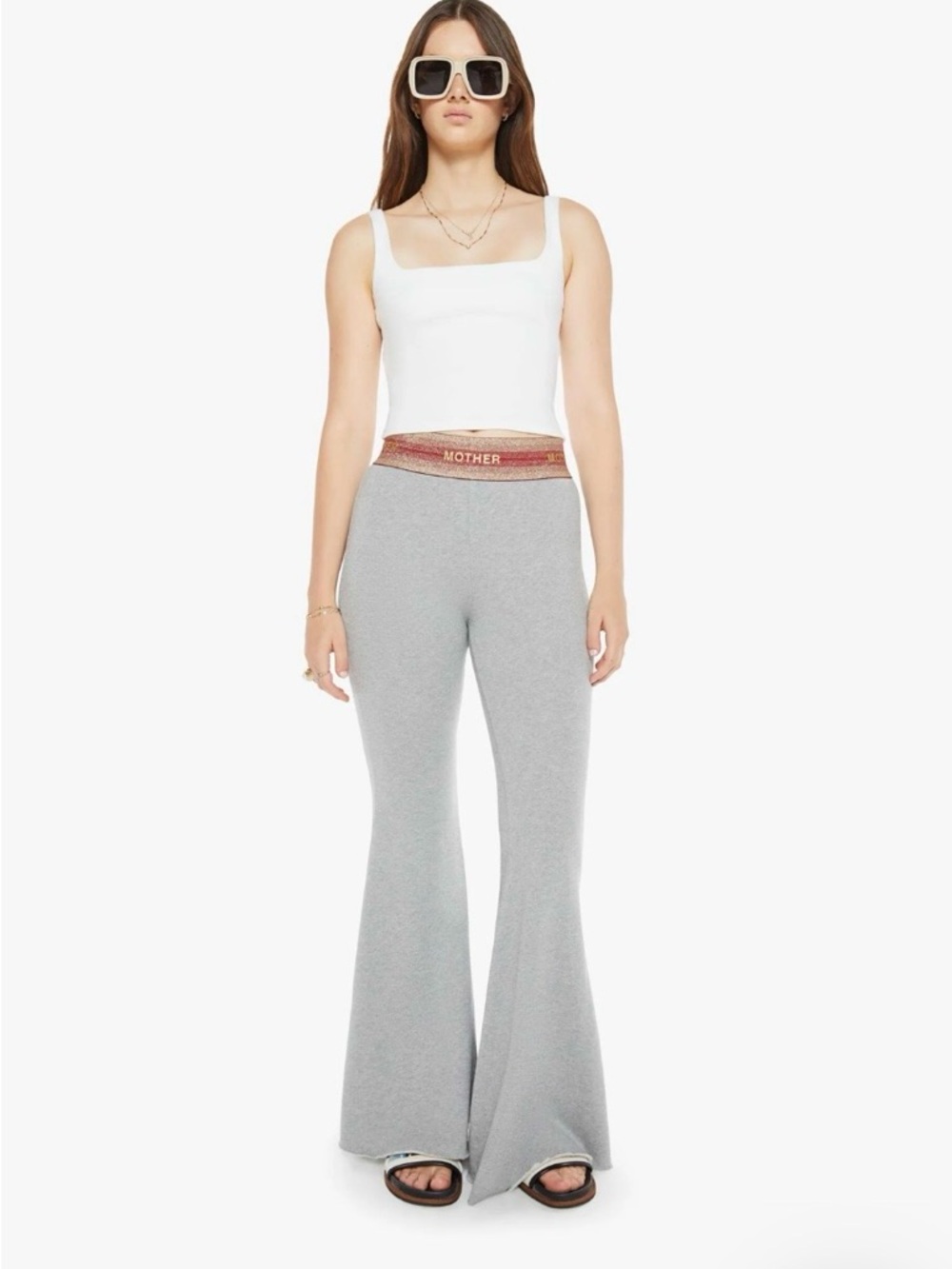 MOTHER The Exposed Elastic Flare Pant